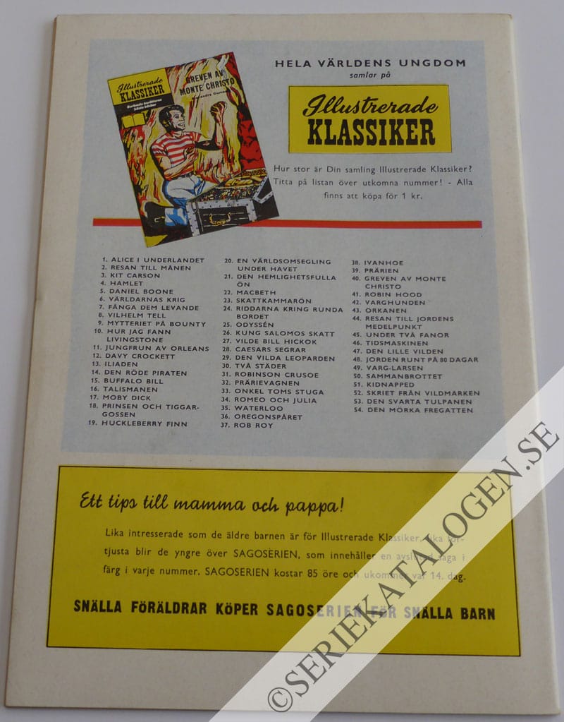 Baksida på Skriet från vildmarken (1958)