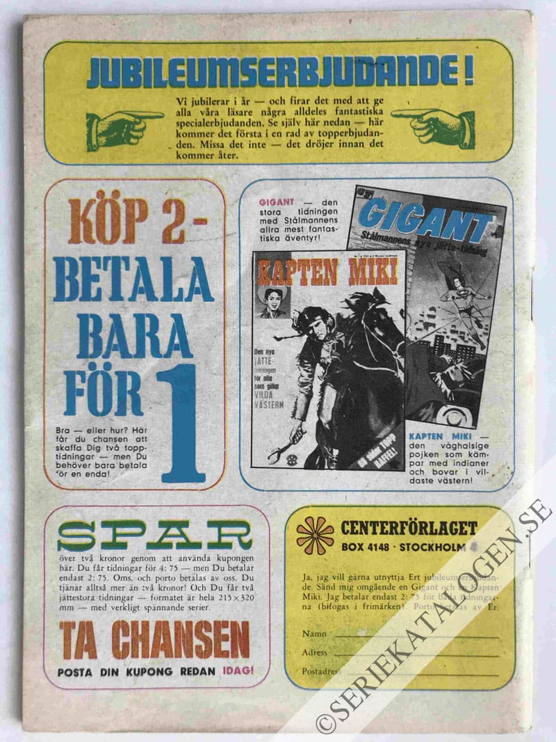 Baksida på 6025 till undsättning (1965)