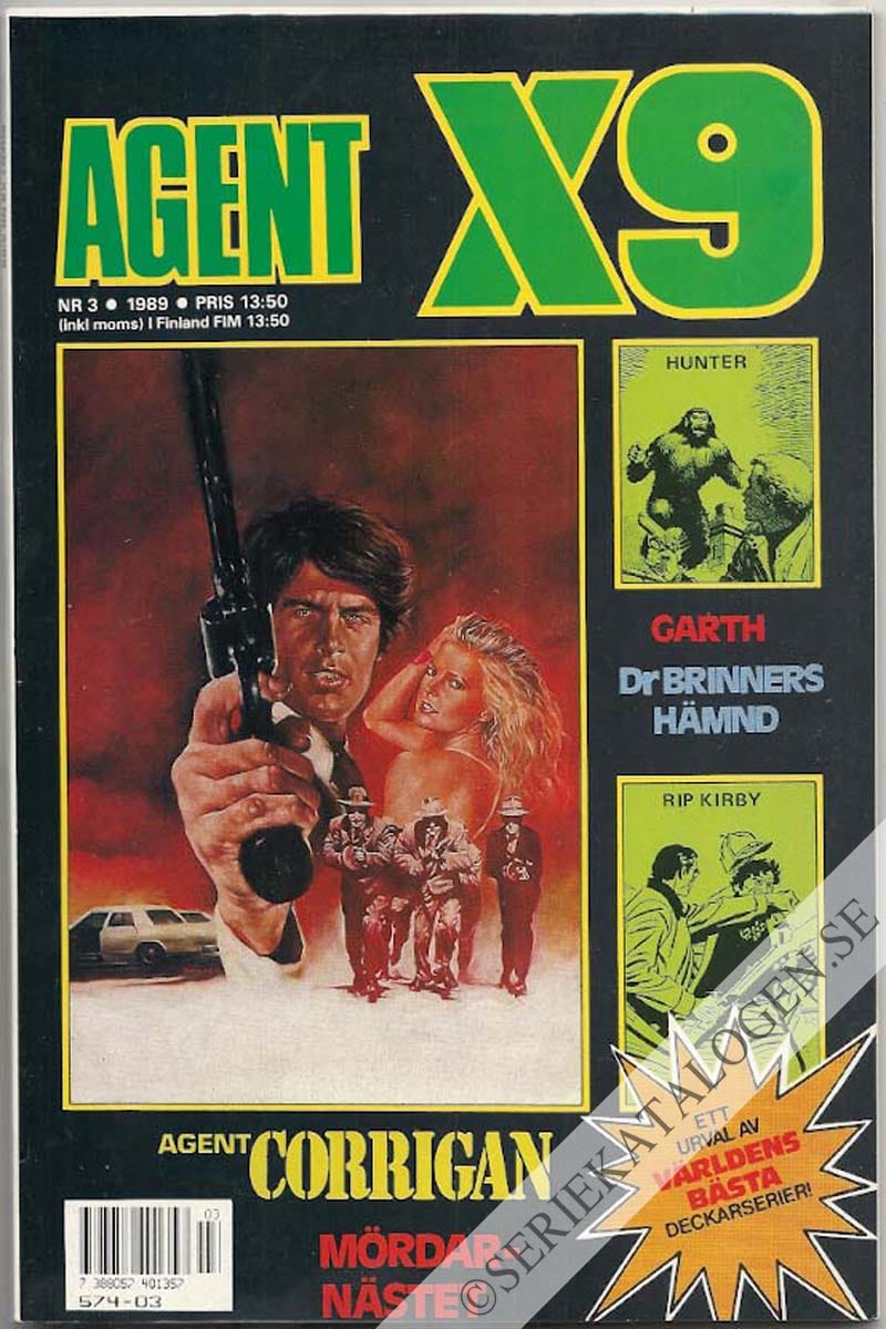 Framsida på Agent X9 #3 (1989)