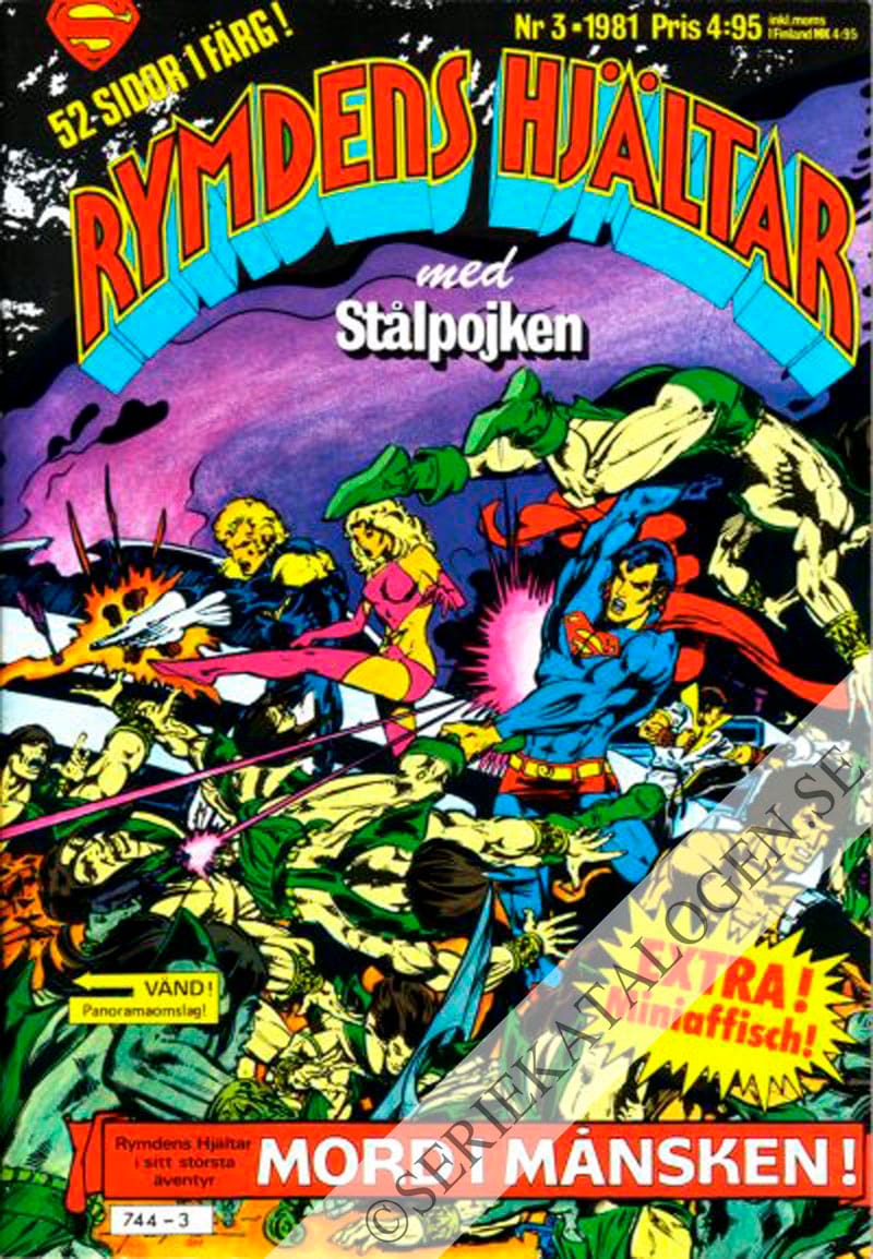 Framsida på Rymdens hjältar med Stålpojken #3 (1981)