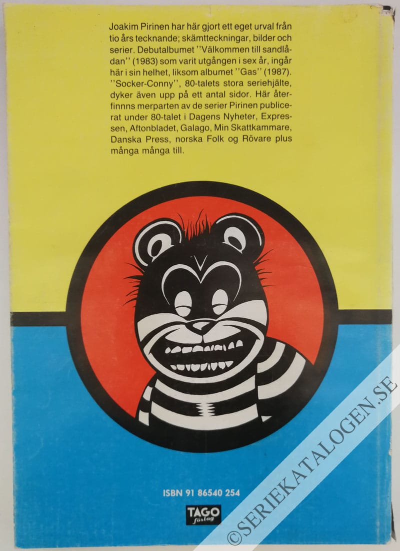 Baksida på Samlade serier (1989)