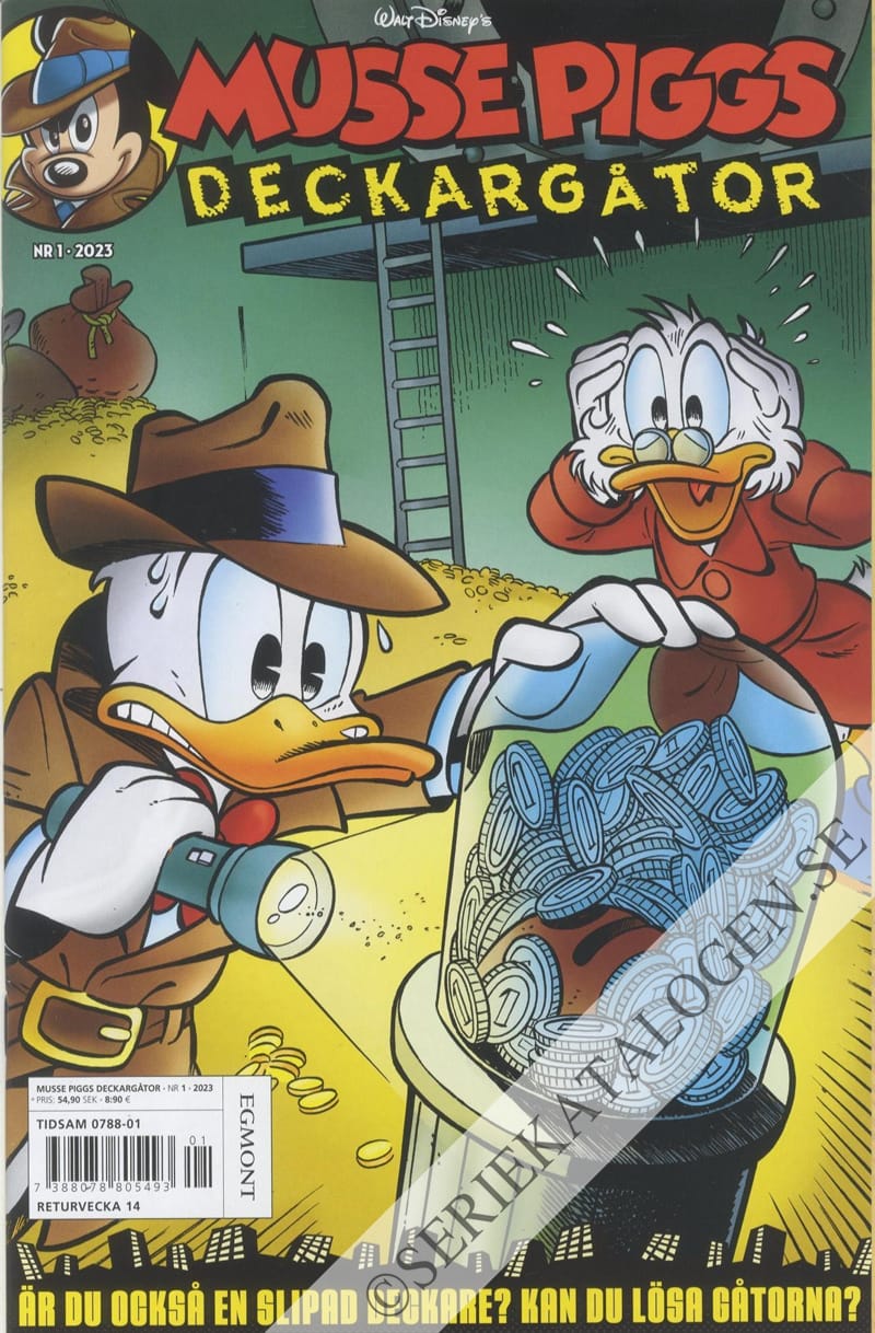 Framsida på Musse Piggs deckargåtor #1 (2023)