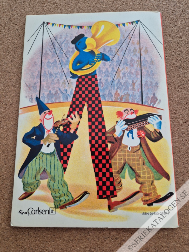 Baksida på Globi på cirkus (1982)