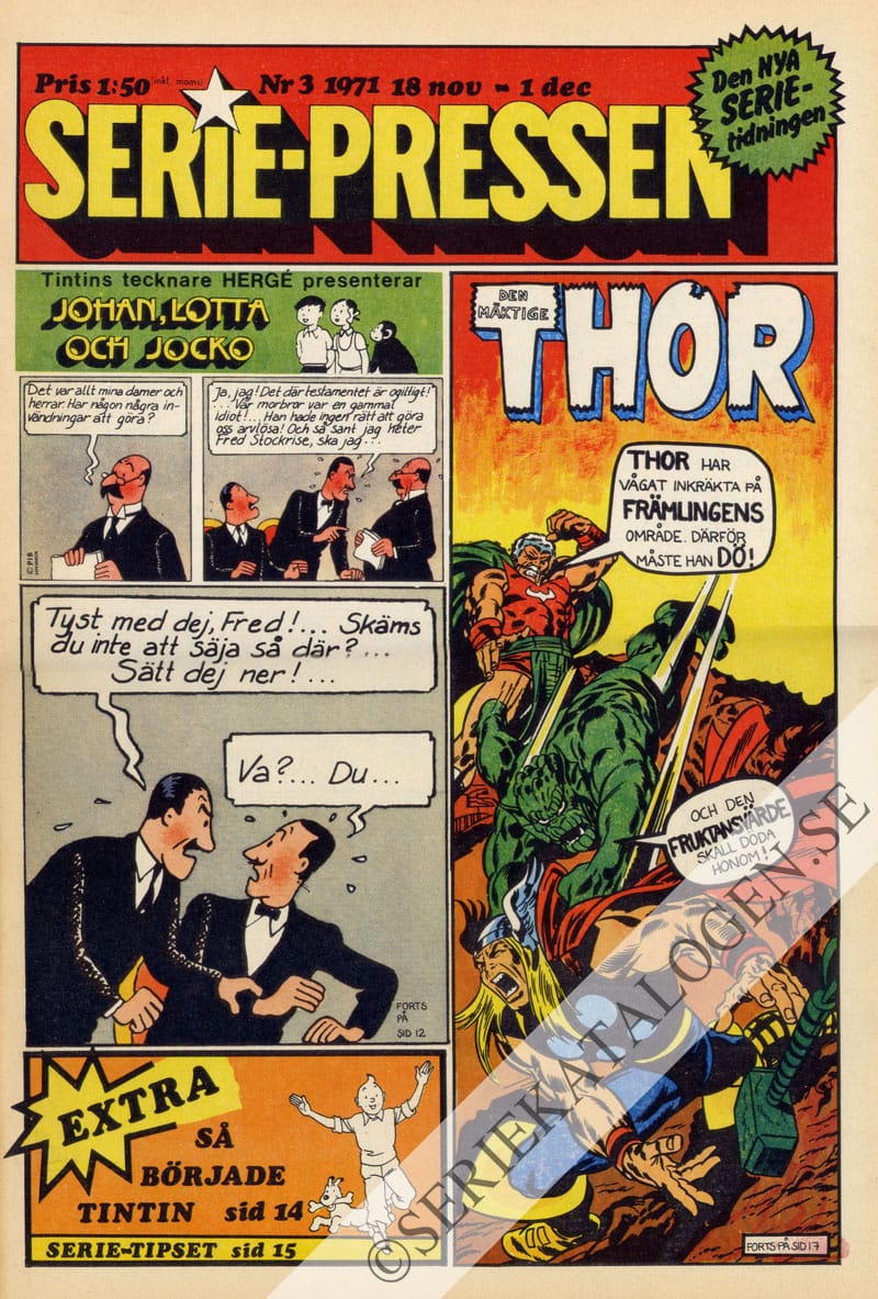 Framsida på Seriepressen #3 (1971)