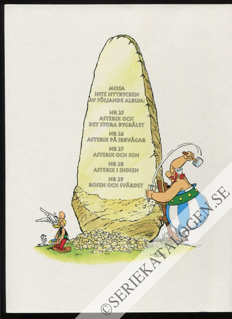 Baksida på Obelix på galejan (1996)