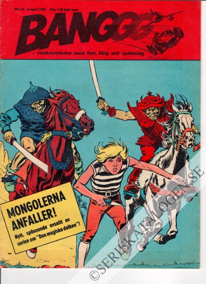 Framsida på Banggg - veckoserierna med fart, färg och spänning #14 (1967)
