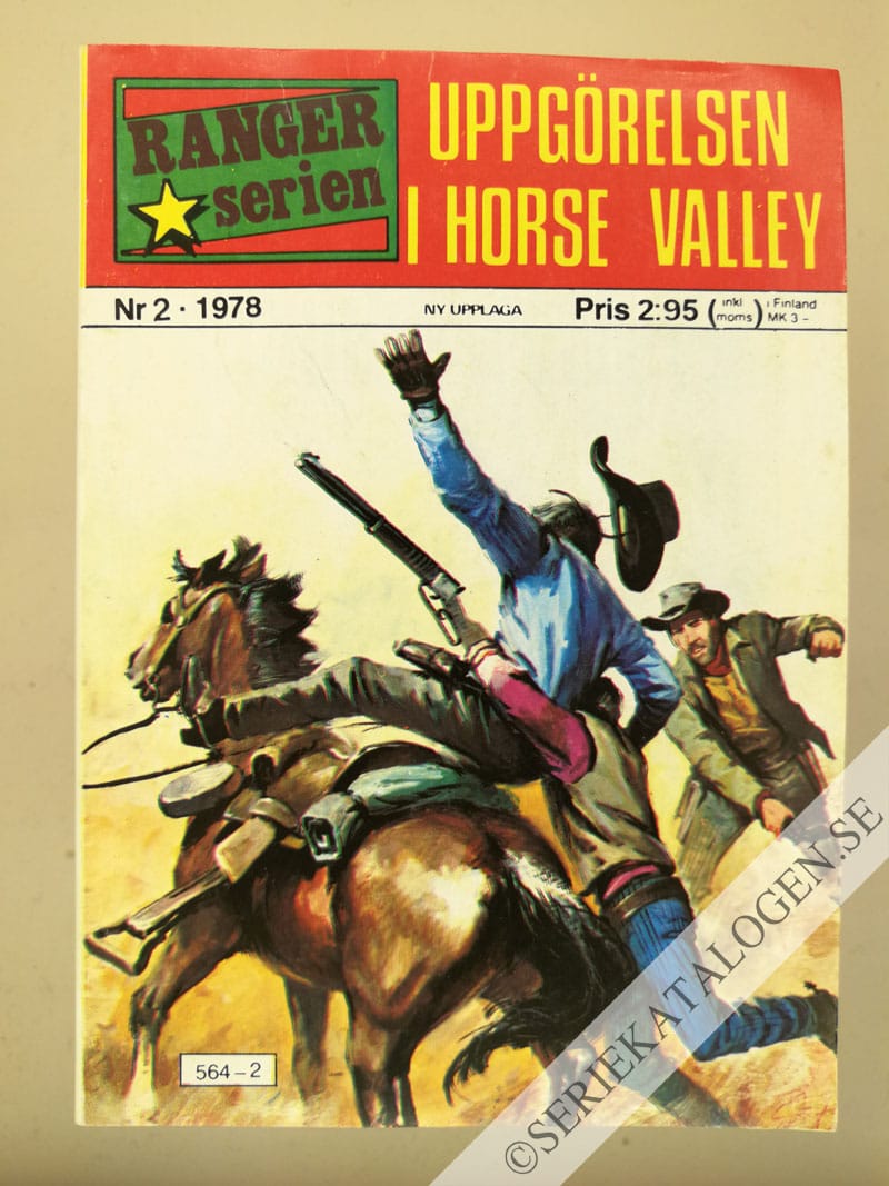 Framsida på Rangerserien Uppgörelsen i Horse Vally (1978)