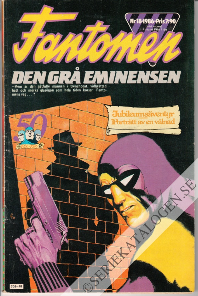 Framsida på Fantomen #18 (1986)