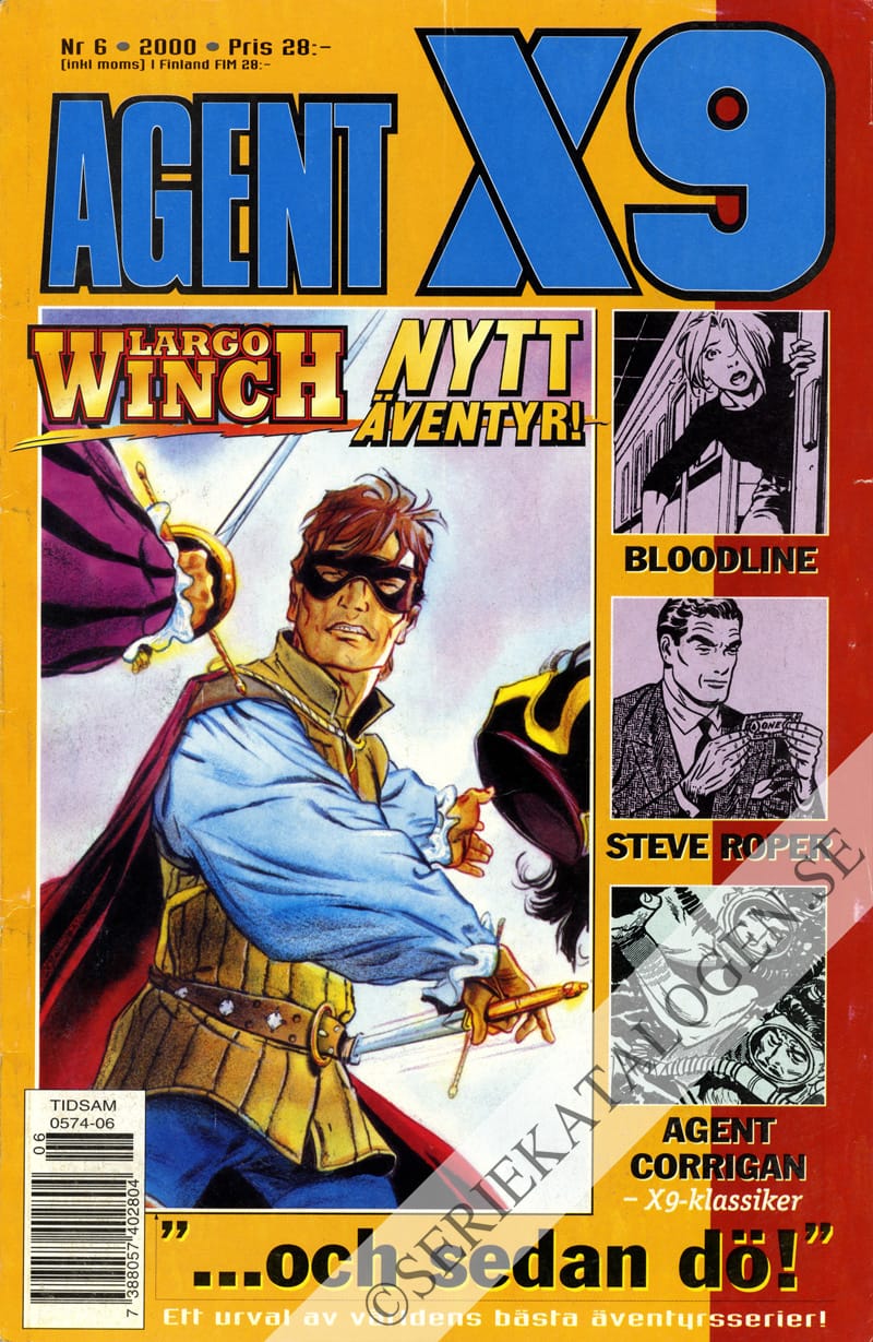 Framsida på Agent X9 #6 (2000)