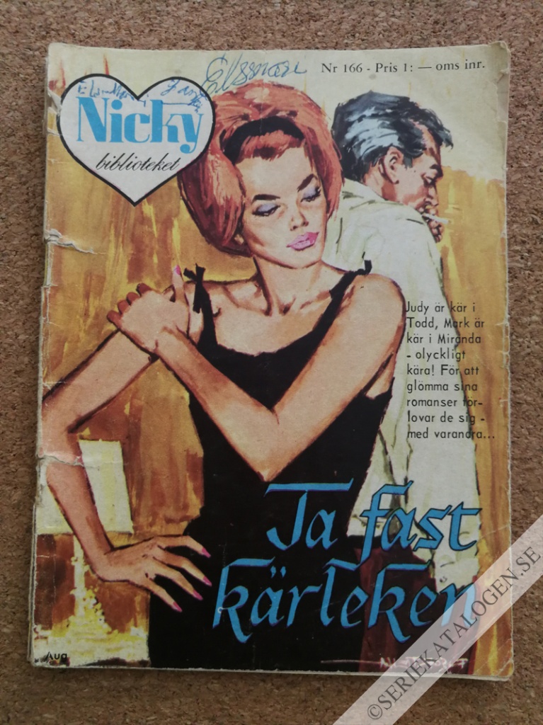 Framsida på Nicky-biblioteket Ta fast kärleken (1965)