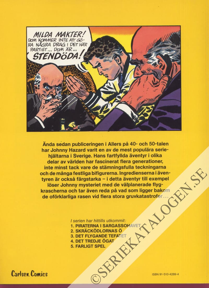 Baksida på Farligt spel (1985)