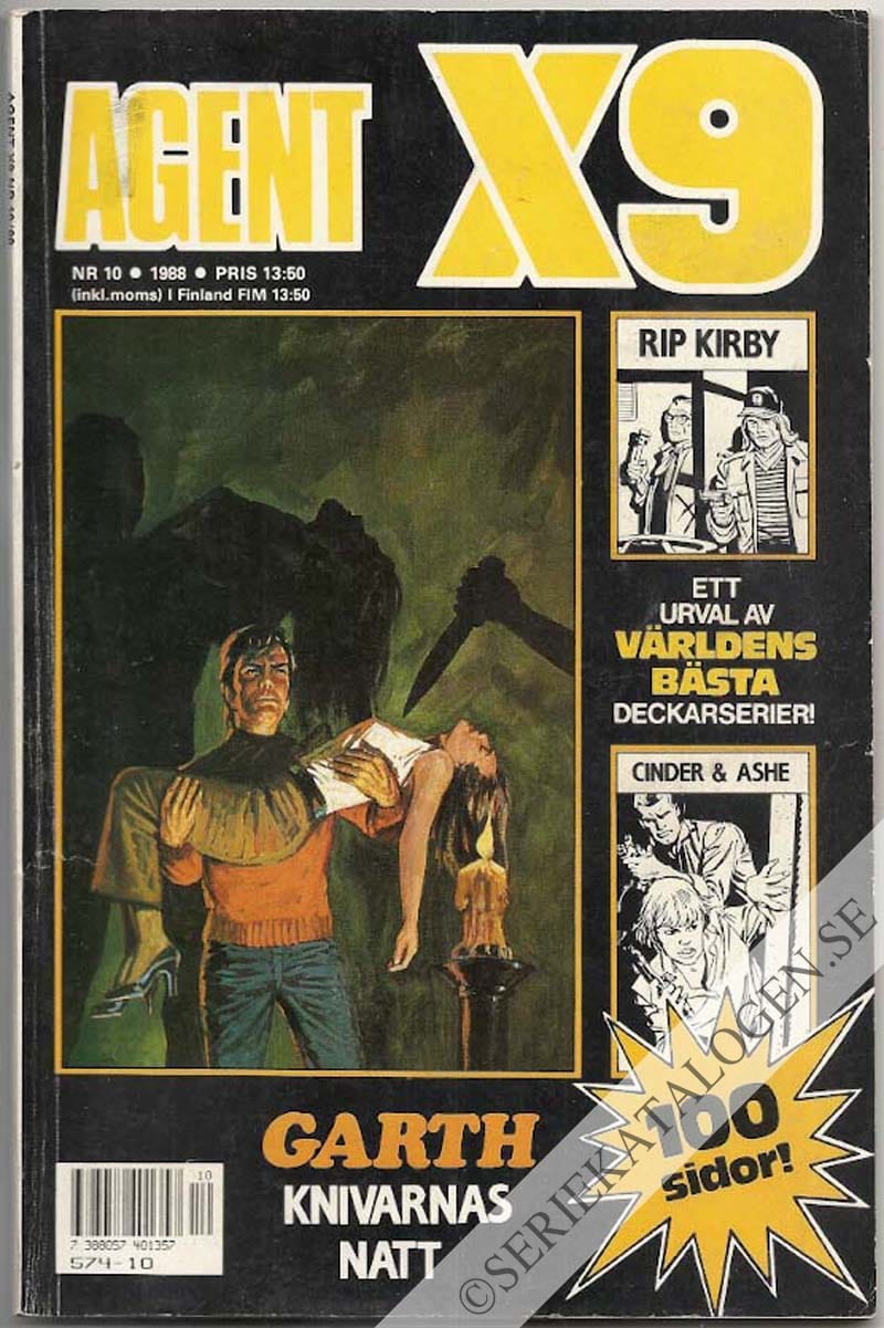 Framsida på Agent X9 #10 (1988)