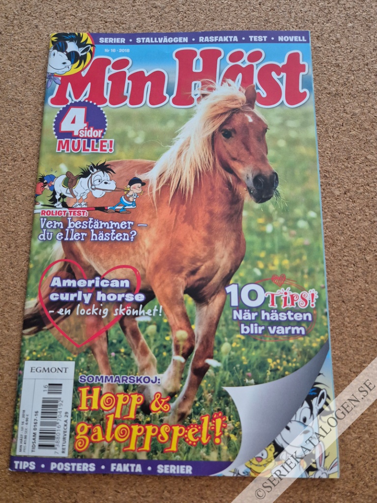 Framsida på Min häst #16 (2018)