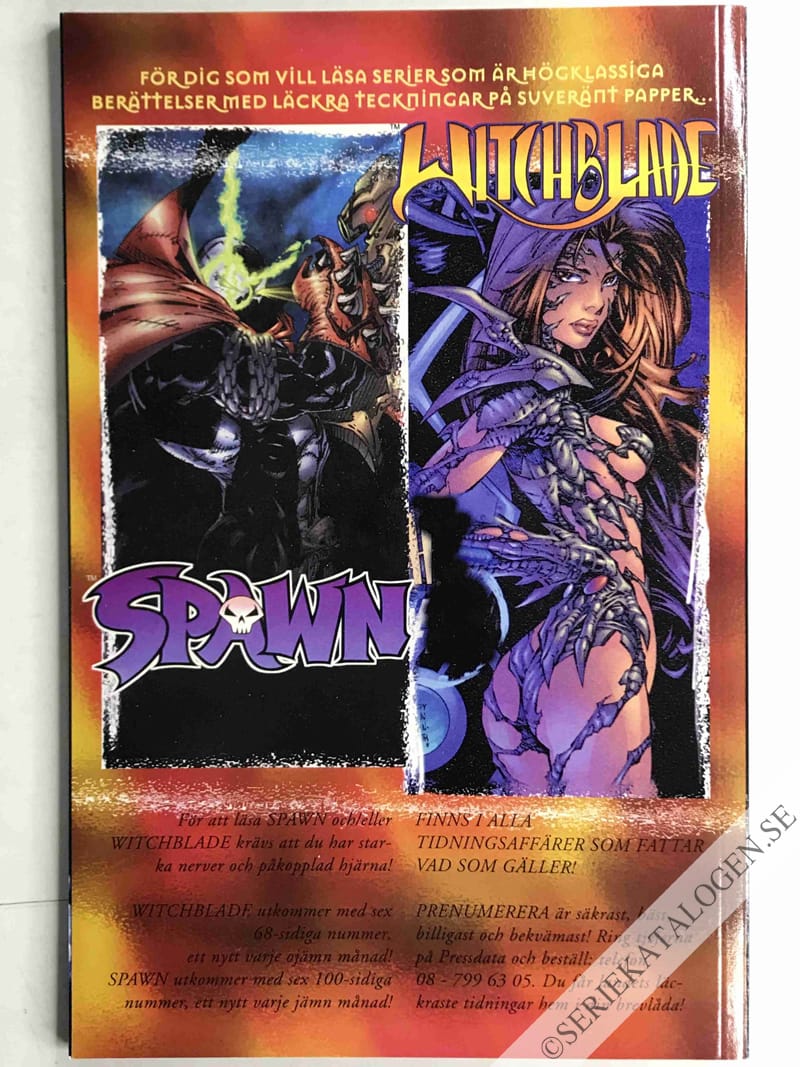 Baksida på Berättelsen om Angela fortsätter (1999)