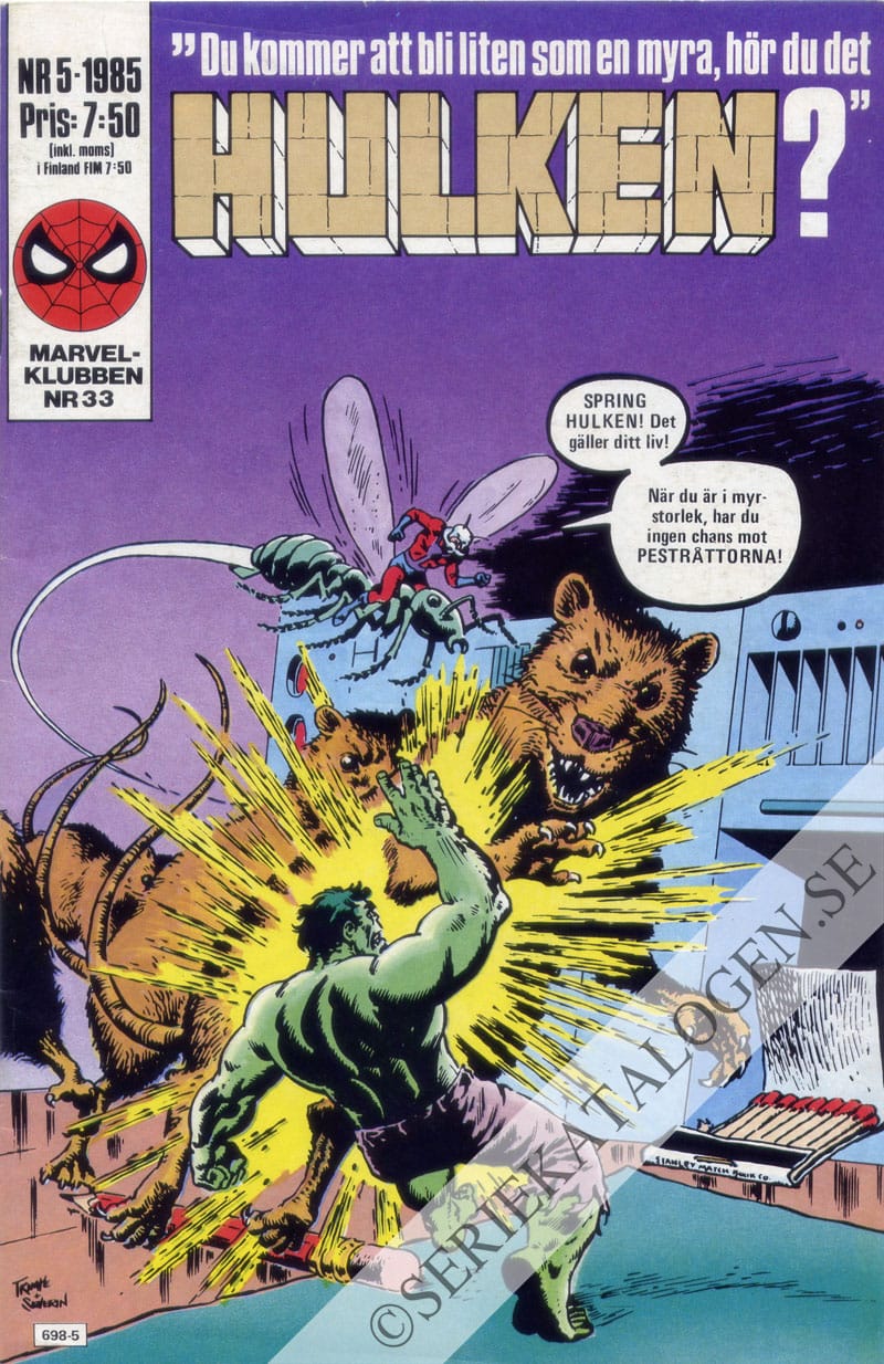 Framsida på Hulken #5 (1985)