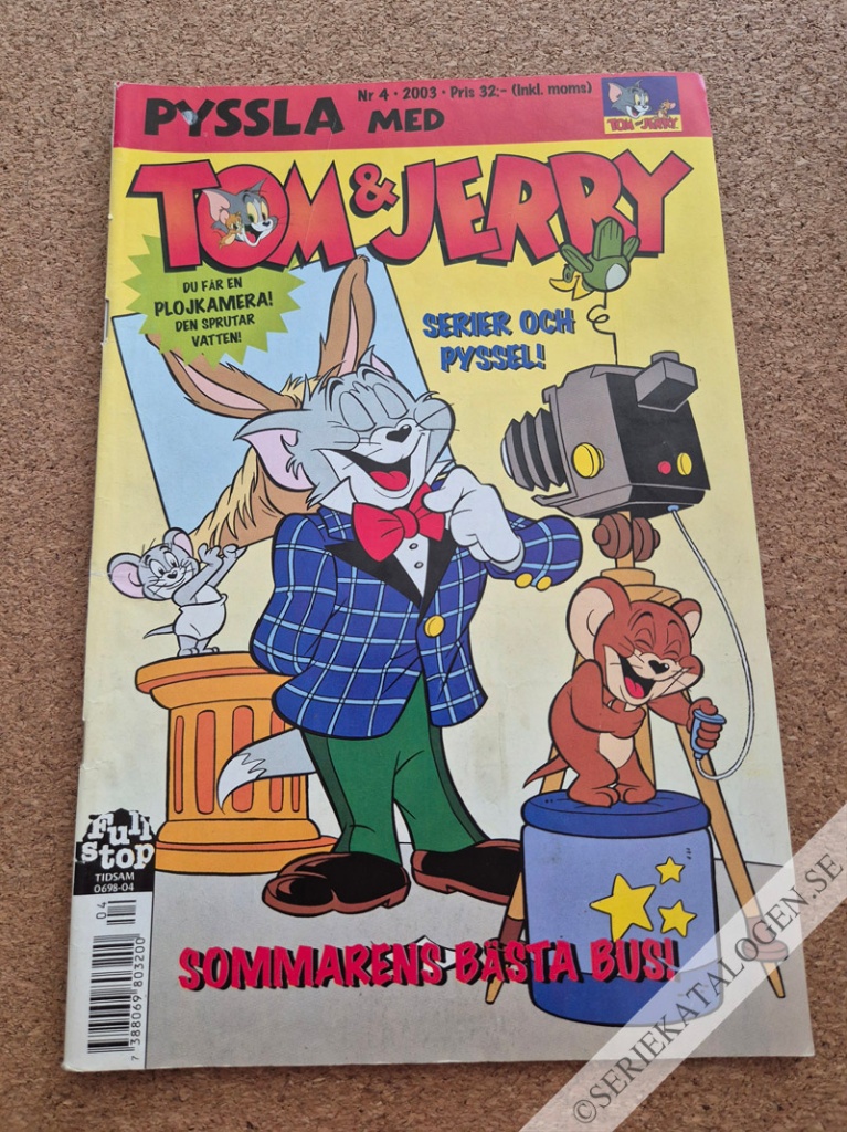 Framsida på Pyssla med Tom & Jerry #4 (2003)