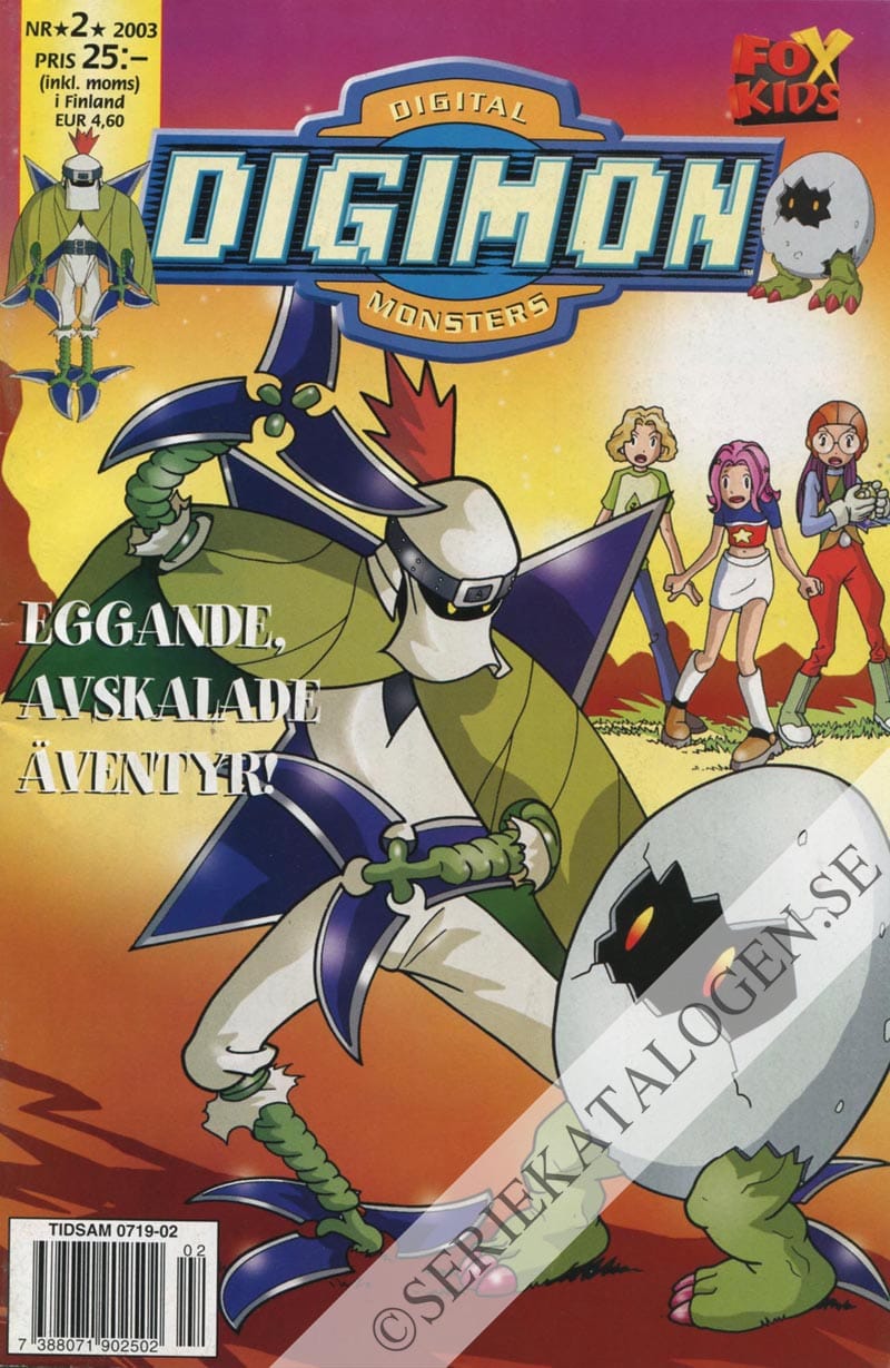 Framsida på Digimon - digital monsters Eggande, avskalade äventyr! (2003)