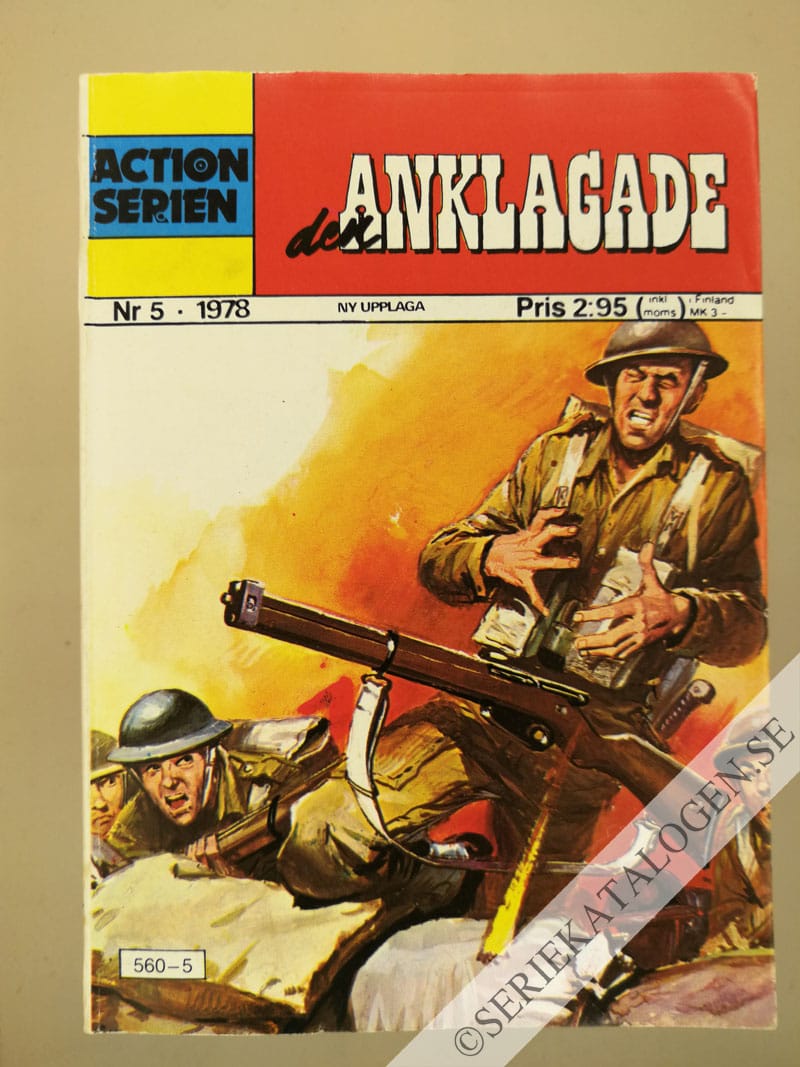 Framsida på Actionserien Den anklagade (1978)