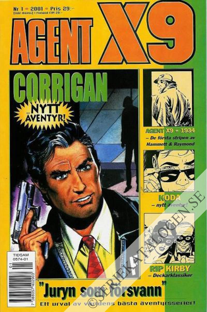 Framsida på Agent X9 #1 (2001)