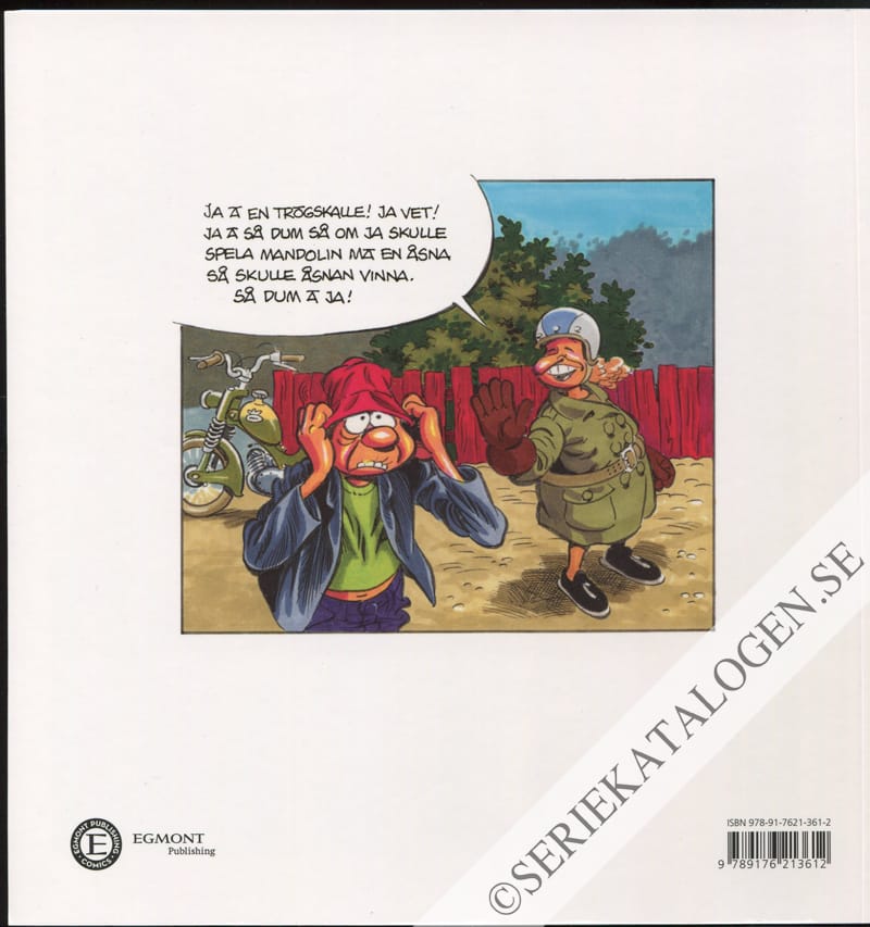 Baksida på Spela mandolin med en åsna 1997-2002 (2018)