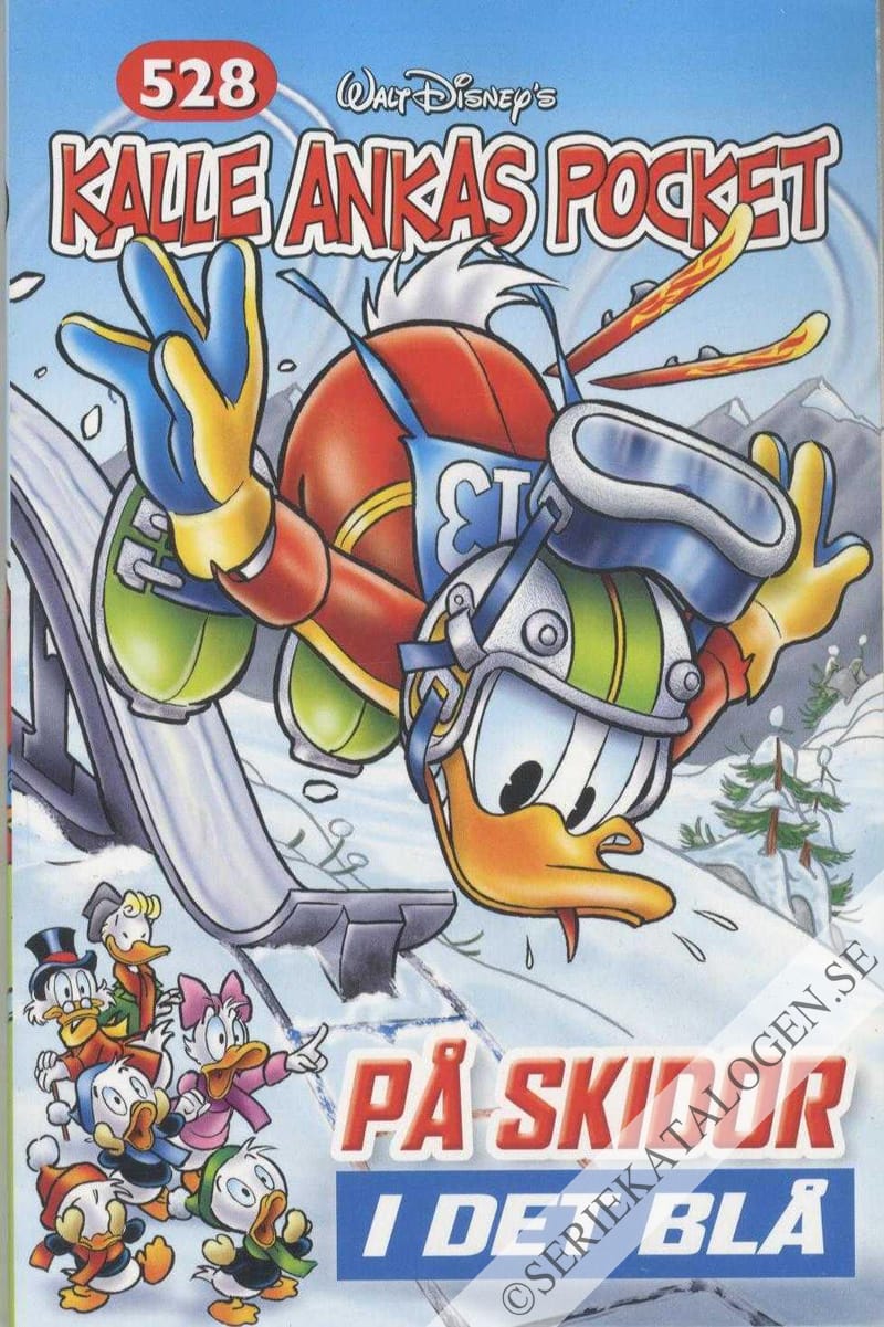 Framsida på Kalle Ankas pocket #528 - På skidor i det blå (2022)