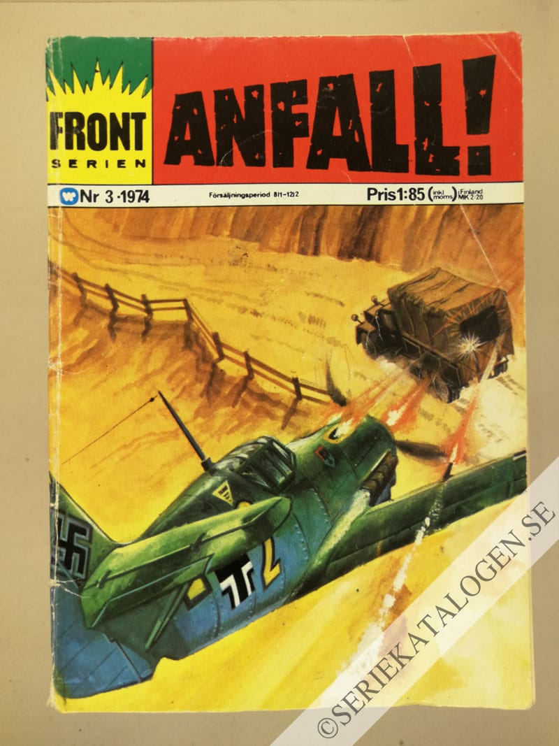 Framsida på Frontserien #3 - Anfall! (1974)