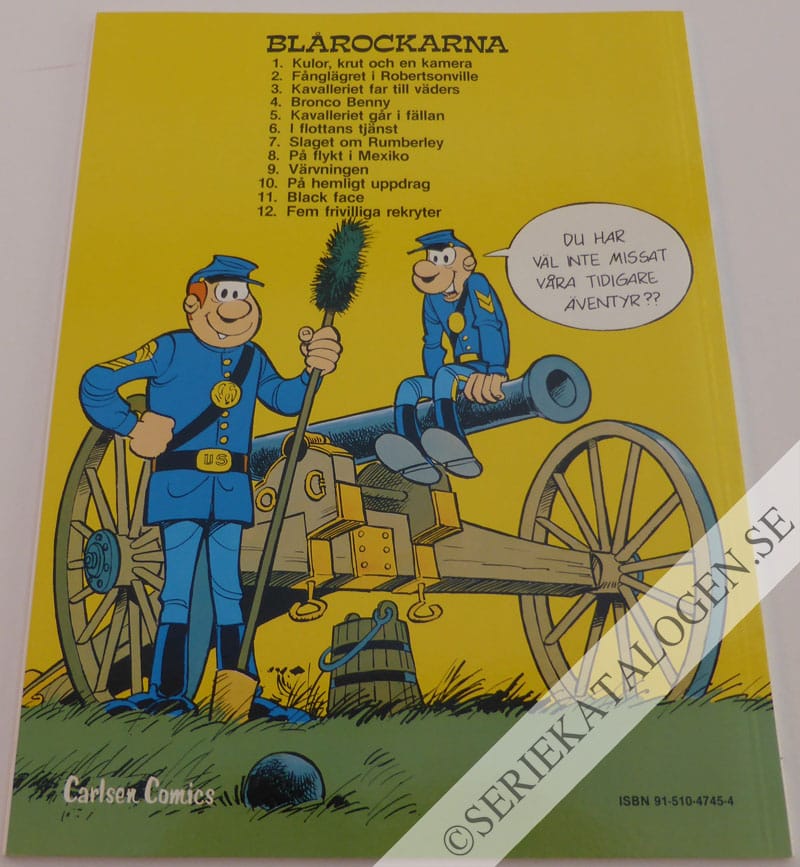 Baksida på Fem frivilliga rekryter (1987)