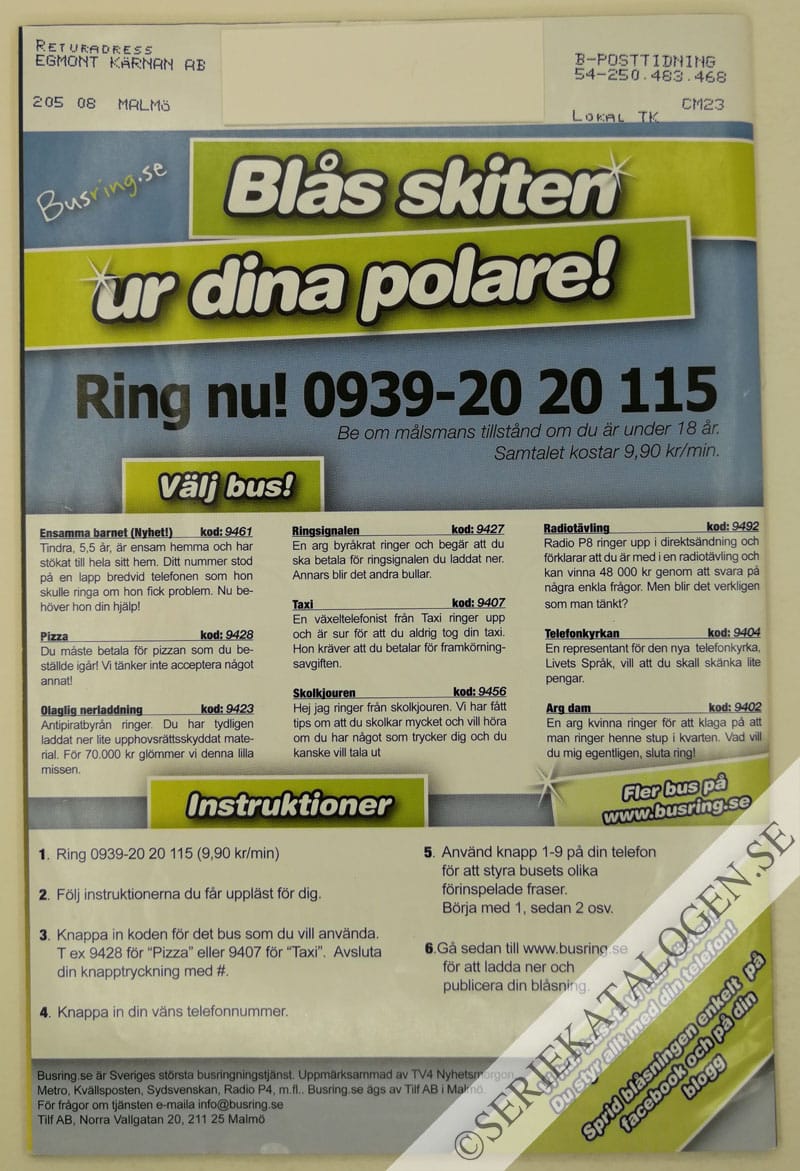 Baksida på Män som hatar djur (2010)