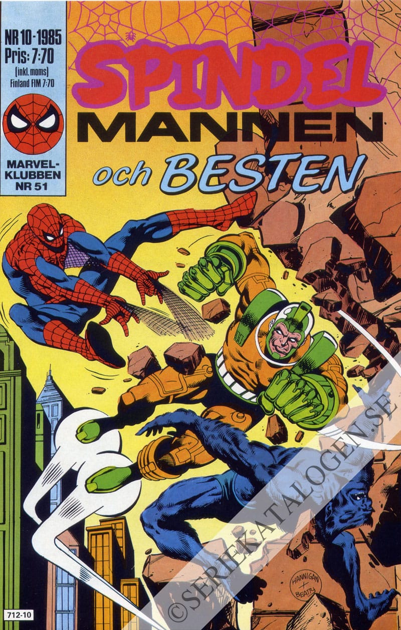 Framsida på Spindelmannen #10 (1985)