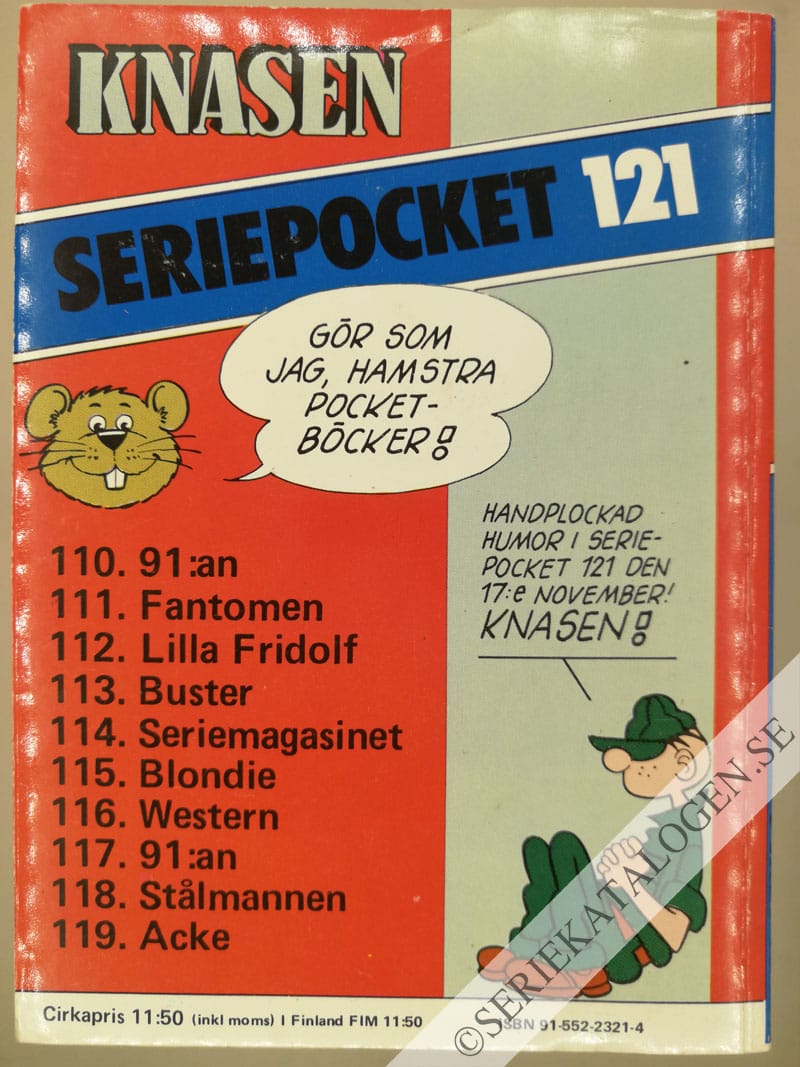 Baksida på Agent X9 (1982)