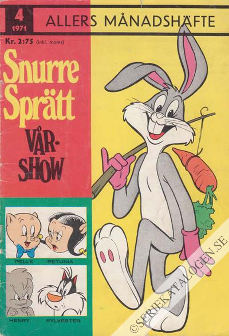 Framsida på Allers månadshäfte Snurre Sprätt vårshow (1971)