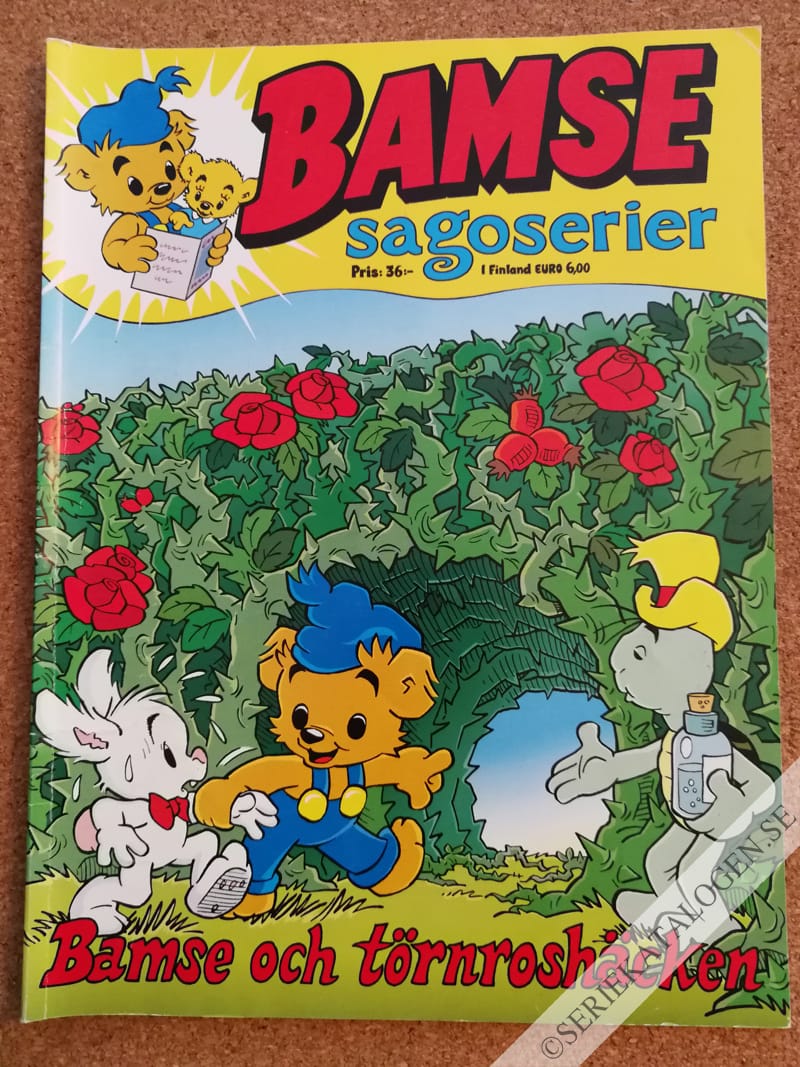 Framsida på Bamse sagoserier Bamse och törnroshäcken (2017)