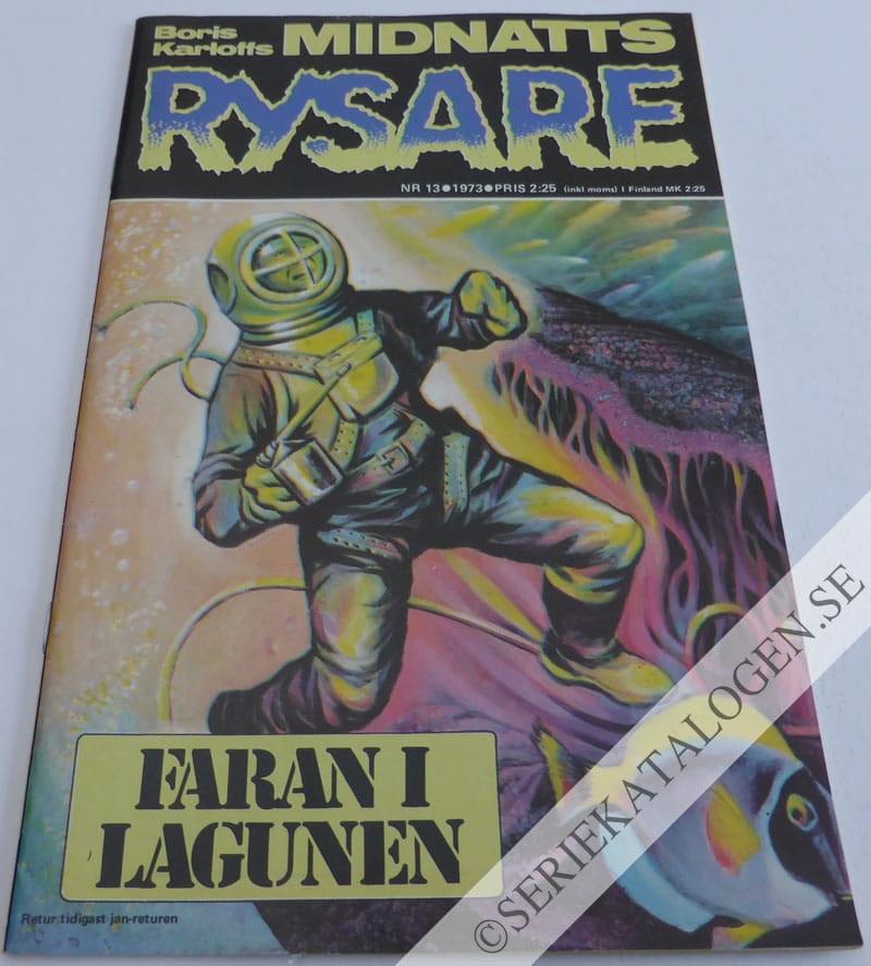 Framsida på Boris Karloffs Midnattsrysare #13 (1973)