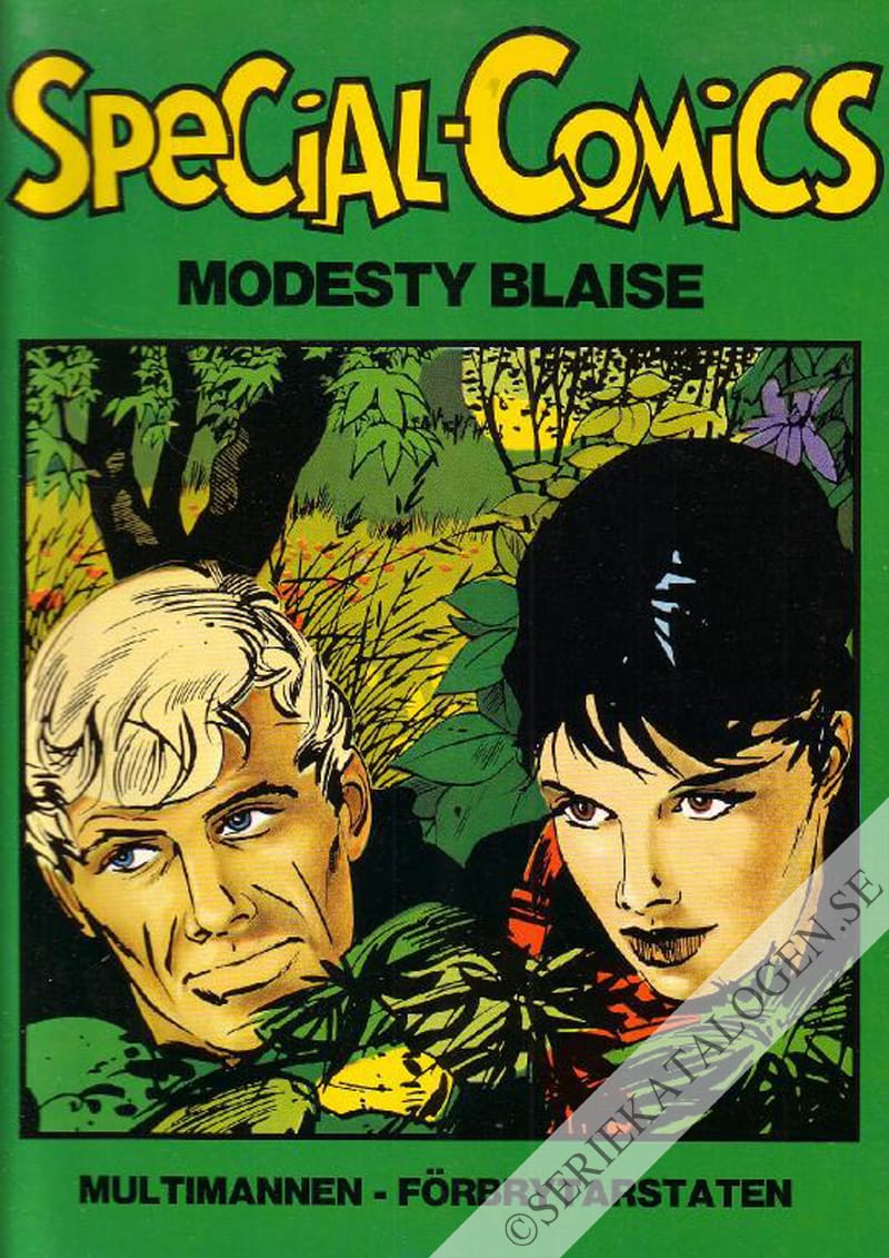 Framsida på Special-comics Modesty Blaise - Multimannen/Förbrytarstaten (1976)