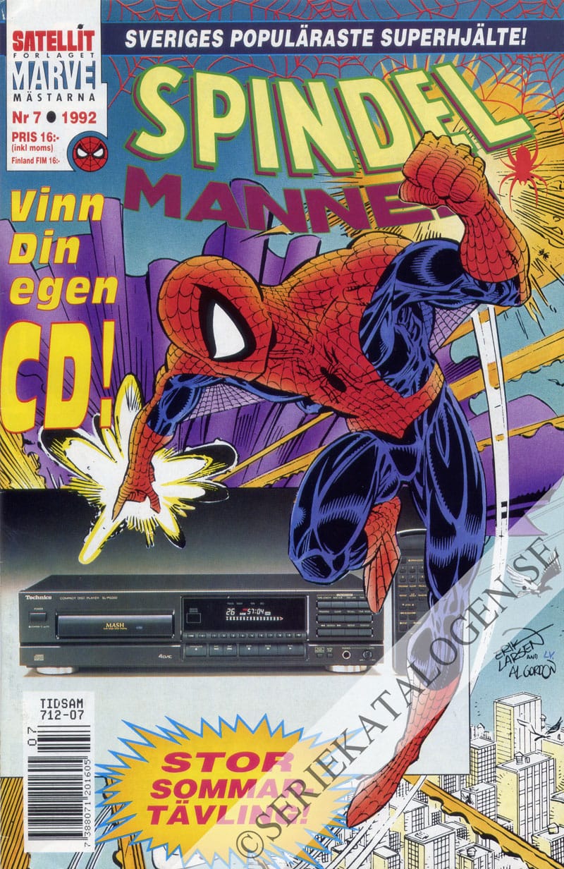Framsida på Spindelmannen #7 (1992)