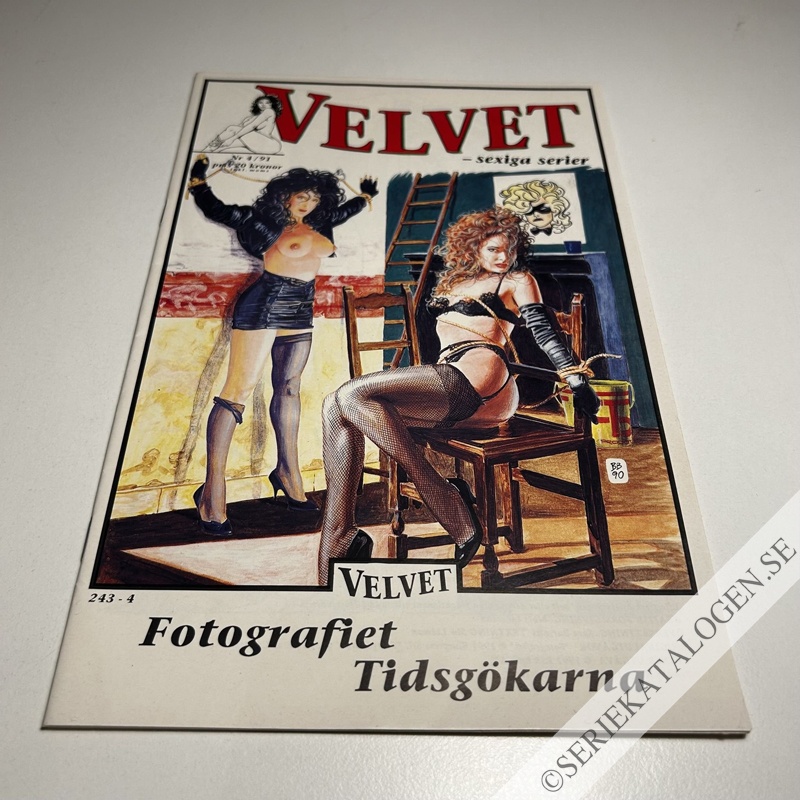 Framsida på Velvet - sexiga serier Fotografiet/Tidsgökarna (1991)