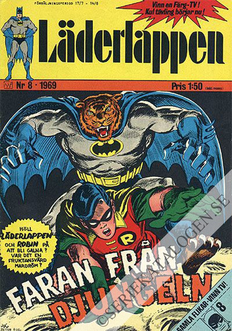 Framsida på Läderlappen och Robin #8 (1969)