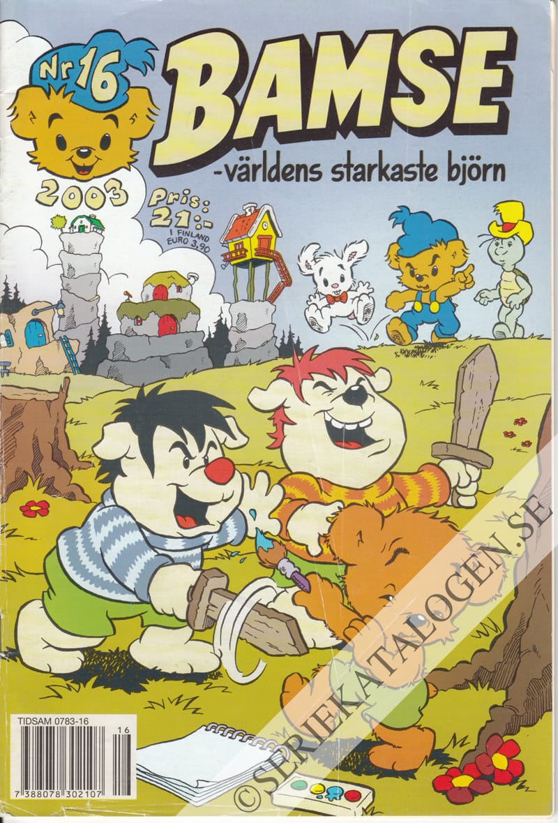 Framsida på Bamse #16 (2003)