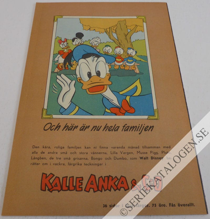 Baksida på Familjen Ankas fotoalbum (1952)