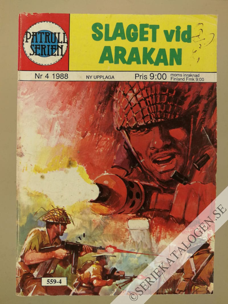 Framsida på Patrullserien #4 - Slaget vid Arakan (1988)