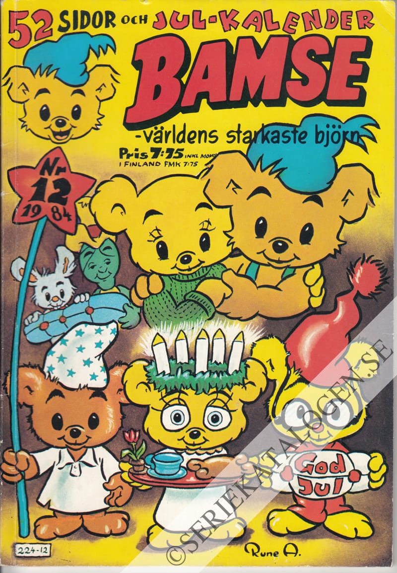 Framsida på Bamse - världens starkaste björn #12 (1984)