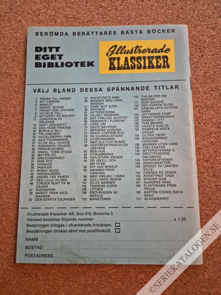 Baksida på Mannen som mördade döden (1965)