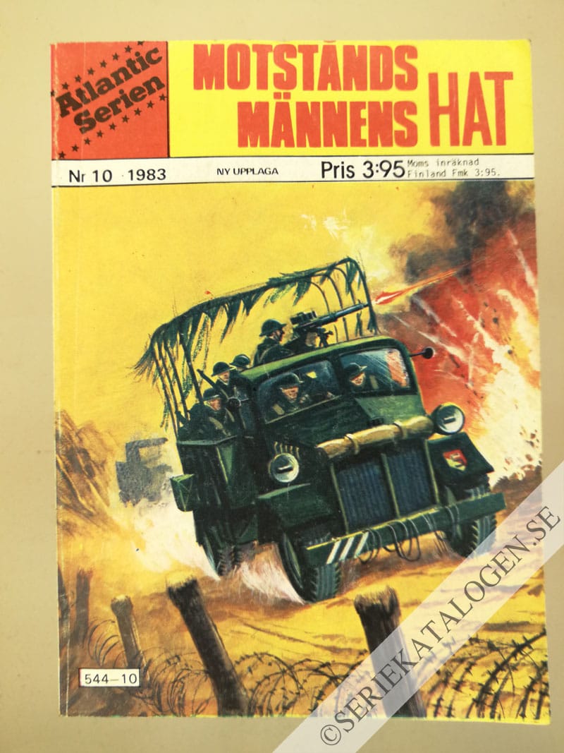 Framsida på Atlanticserien Motståndsmännens hat (1983)