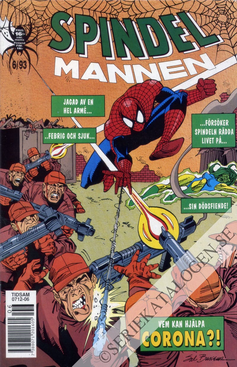 Framsida på Spindelmannen #6 (1993)
