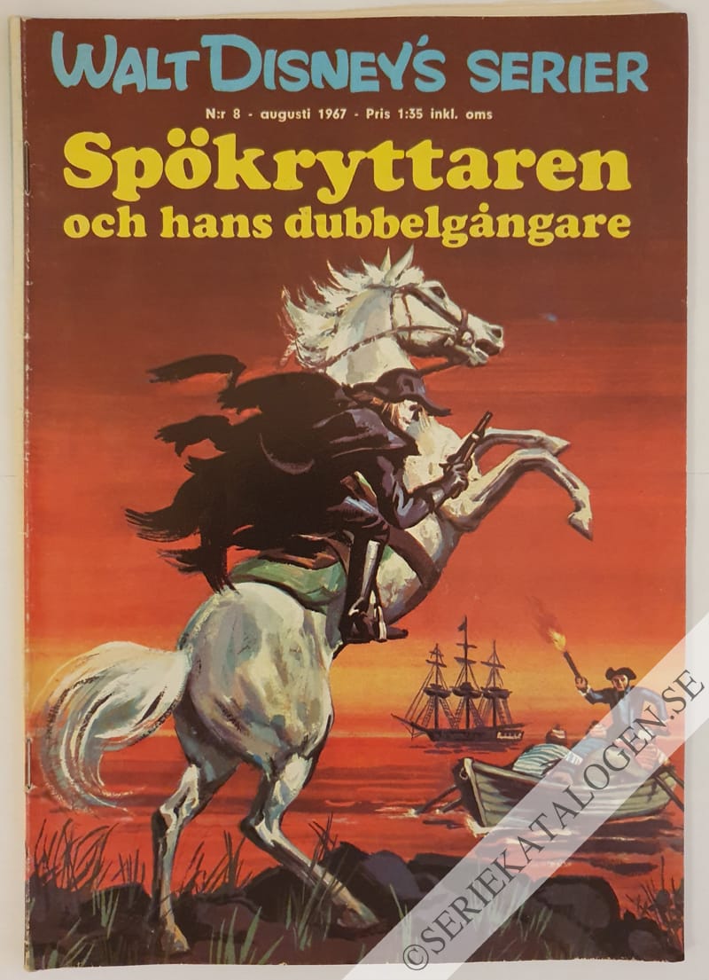 Framsida på Walt Disney's serier Spökryttaren och hans dubbelgångare (1967)
