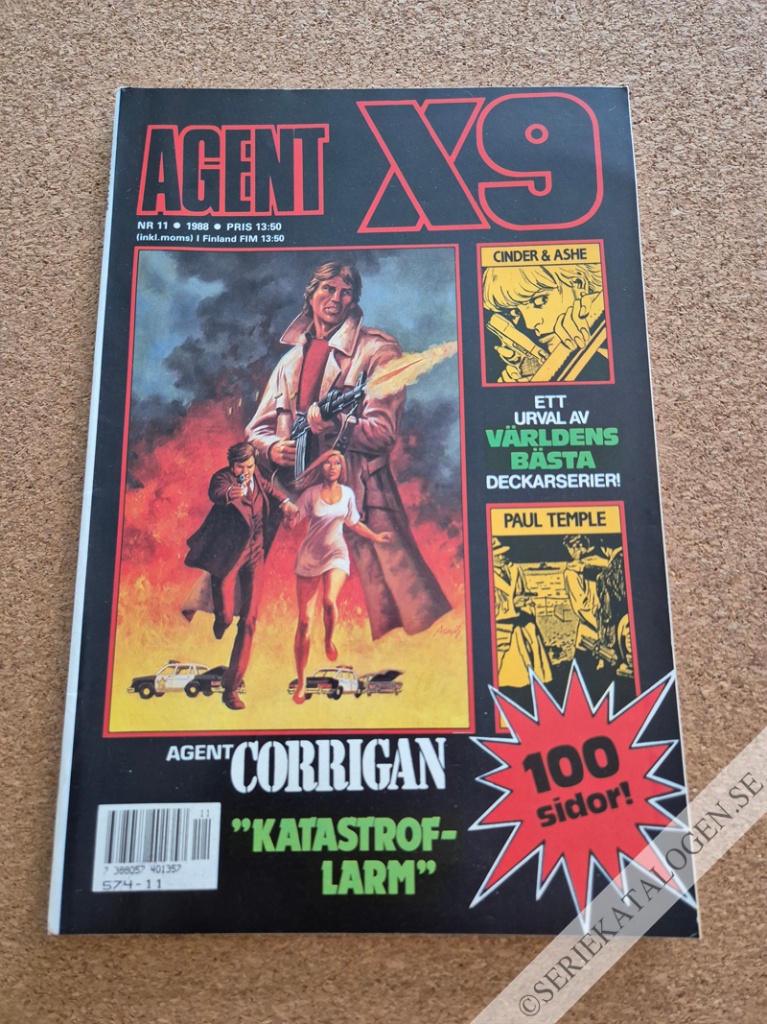 Framsida på Agent X9 #11 (1988)