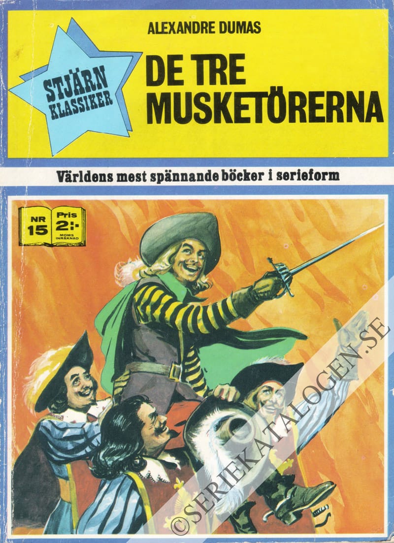 Framsida på Stjärnklassiker De tre musketörerna (1971)