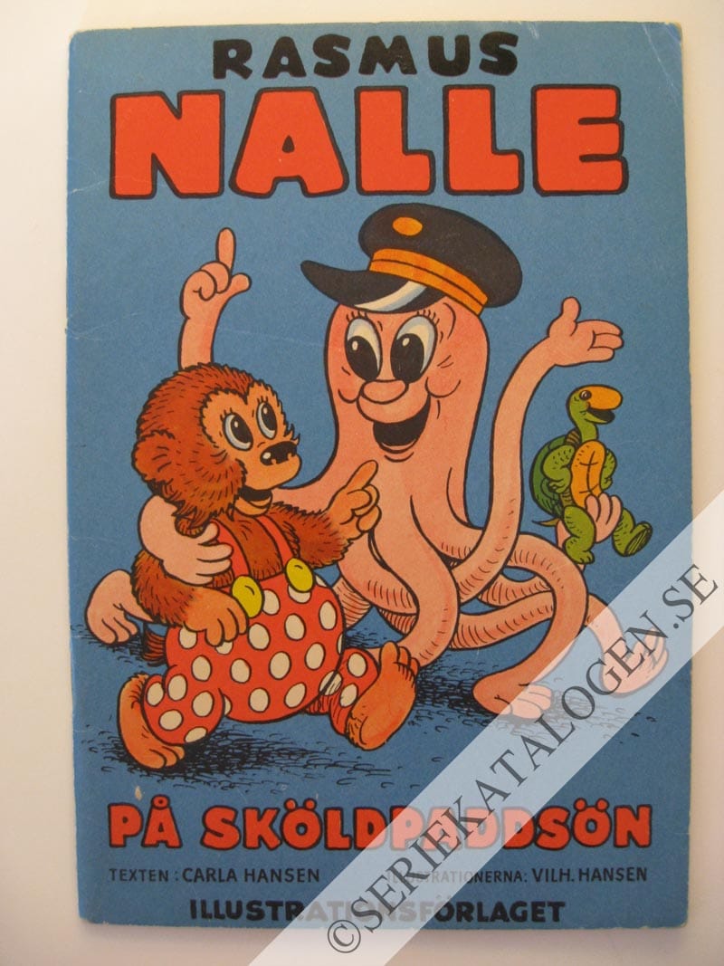 Framsida på Rasmus Nalle Rasmus Nalle på sköldpaddsön (1957)