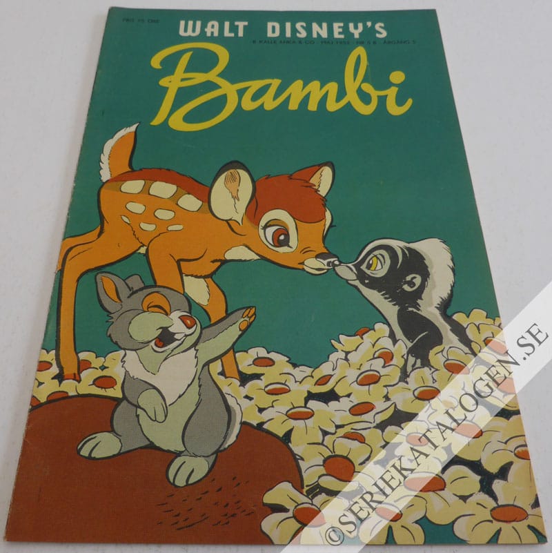 Framsida på Walt Disney's serier Bambi (1952)