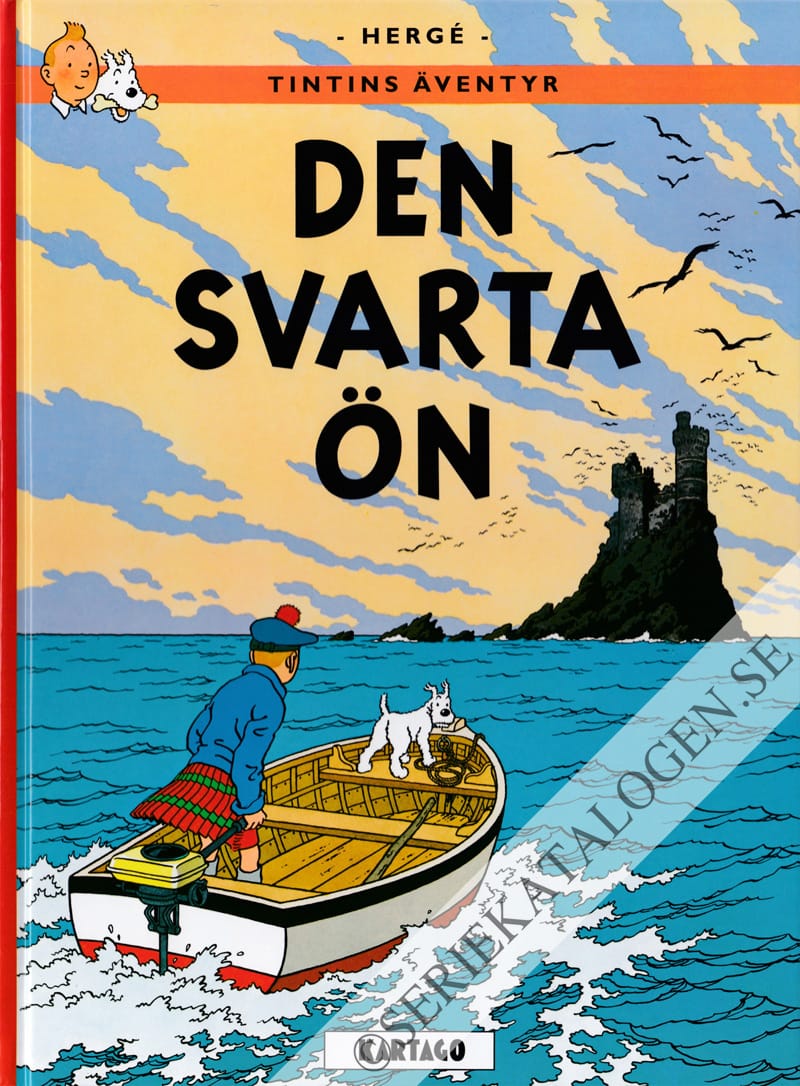 Framsida på Tintins äventyr Den svarta ön (2015)